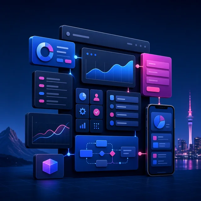 Modular custom business application dashboard